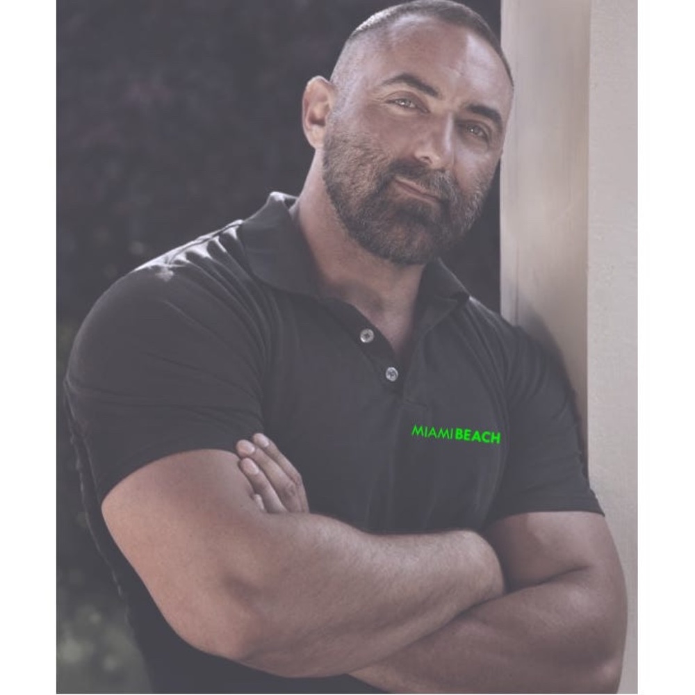 Miami Beach Embroidered Polo XXL NWOT official issue 100% polyester embroidered